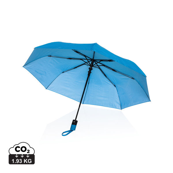 Parapluie pliable ouverture automatique Impact AWARE™ publicitaire Bleu azur
