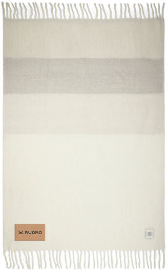 Plaid laine mélangée Saletto publicitaire Beige