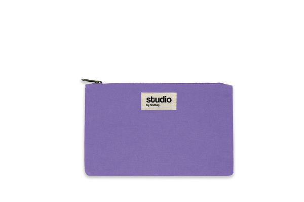 Pochette zippee publicitaire Studio by Hindbag Lavande