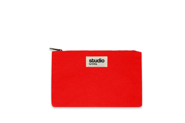 Pochette zippee publicitaire Studio by Hindbag Rouge