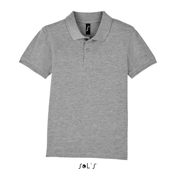 Polo personnalisé | Perfect Kids Gris chiné