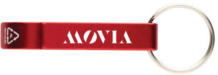 Porte-clés décapsuleur aluminium recyclé RCS personnalisable Rouge