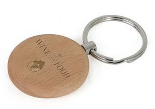Porte-clés personnalisable | Wood round 1