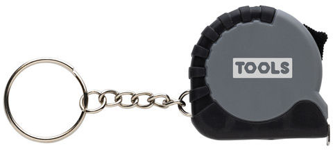 Porte-clés ruban 1 m ABS RCS MeasureMate personnalisé Gris