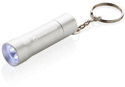 Porte-clés torche alu recyclé RCS Flash publicitaire Argent