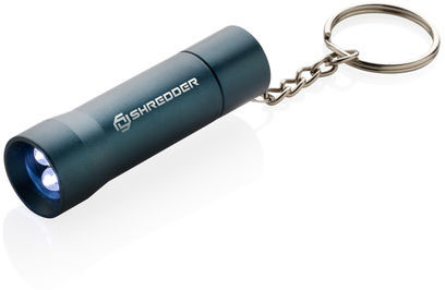 Porte-clés torche alu recyclé RCS Flash publicitaire Bleu
