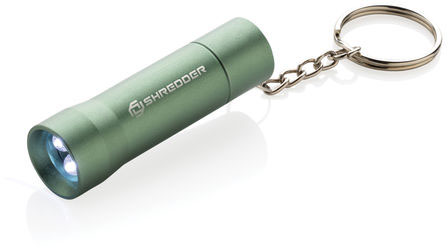 Porte-clés torche alu recyclé RCS Flash publicitaire Vert