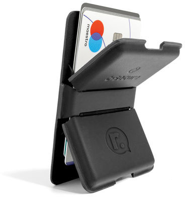 Portefeuille téléphone MagSafe C-Secure personnalisable Noir