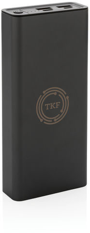 Powerbank 20 000 mAh 20W alu recyclé RCS Terra personnalisable Gris