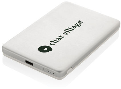 Powerbank 5000 mAh 5W alu recyclé RCS Orion personnalisé Argent