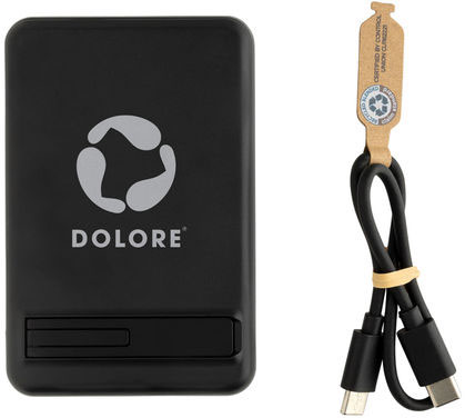 Powerbank 5000 mAh 5W bambou & ABS RCS Zen entreprise Noir