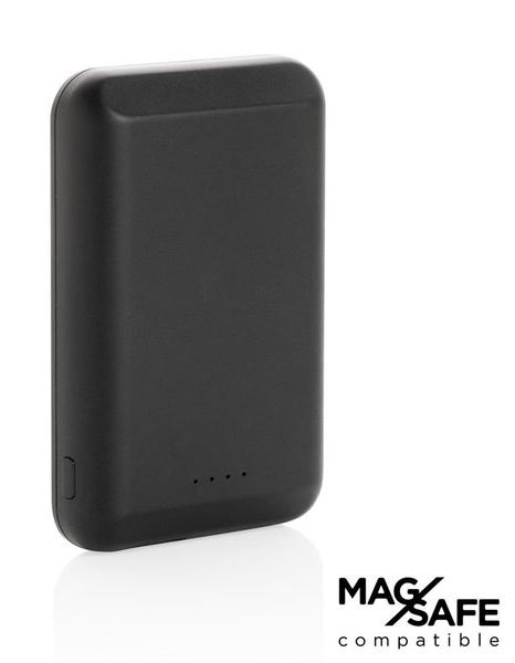 Powerbank publicitaire 5000 mAh avec chargeur magnétique sans fil 5W Black