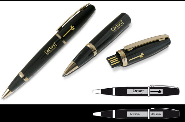 pro clé usb publicitaire stylo luxe Noir