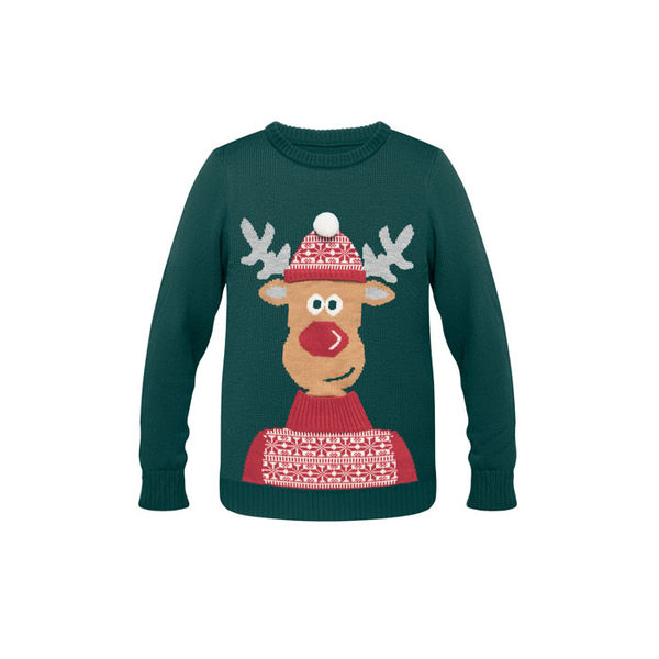 Pull de Noel en acrylique publicitaire |Shimas Green