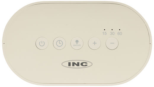 Réveil bruit blanc plastique recyclé RCS LumaRise publicitaire Beige