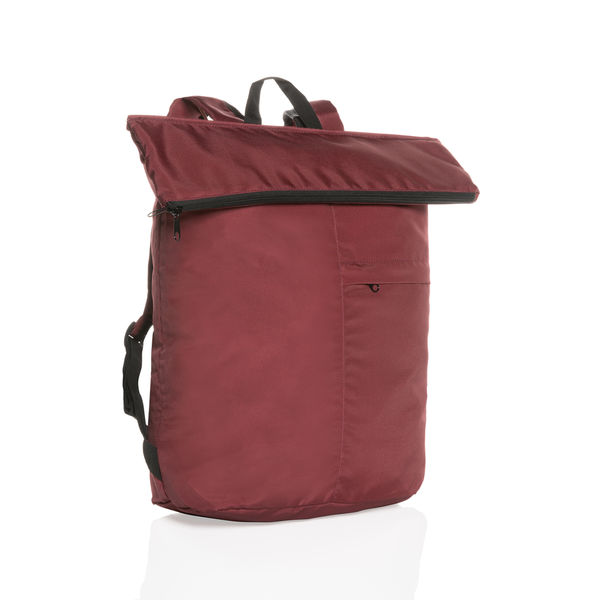 Sac à dos pliable Dillon en rPET AWARE™ | Sac à dos publicitaire Rouge