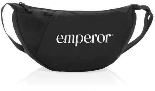 Sac bandoulière XL rPET AWARE™ Crescent personnalisable Noir