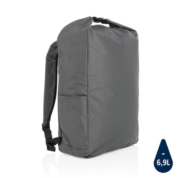 Sac à dos rolltop personnalisé en rPET Impact AWARE™ Anthracite