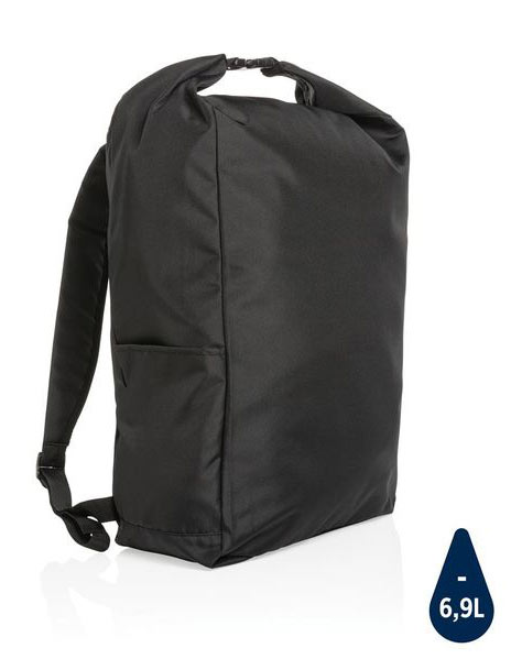 Sac à dos rolltop personnalisé en rPET Impact AWARE™ Black