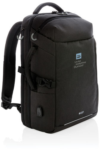 Sac à dos week-end XXL Swiss Peak AWARE™ personnalisé Noir
