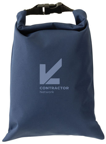 Sac lunch pliable 30×20 cm rPET AWARE™ Snackstrap entreprise Bleu marine