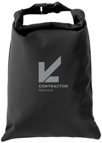 Sac lunch pliable 30×20 cm rPET AWARE™ Snackstrap entreprise Noir