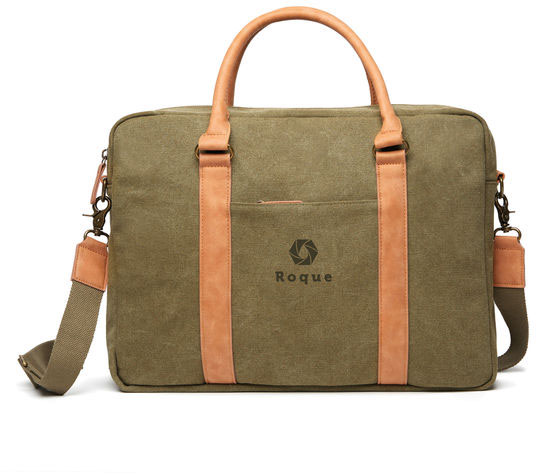 Sac ordinateur toile recyclée RCS Bosler publicitaire Vert