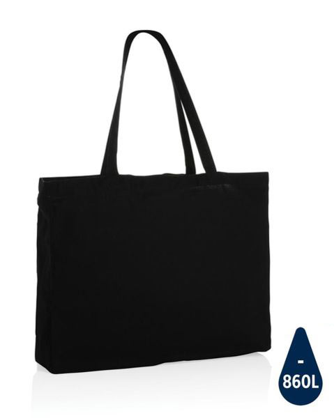 Sac shopping personnalisable en coton recyclé 145 gr Impact AWARE™ Black