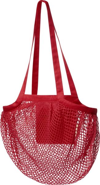 Sac shopping en coton maille filet bio GOTS|Pune Rouge