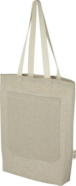 Sac shopping coton recyclé publicitaire | Pheebs bruyere naturel