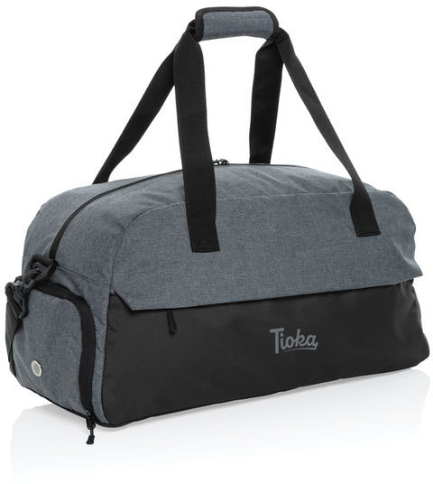 Sac de sport rPET AWARE™ Kazu personnalisé Gris