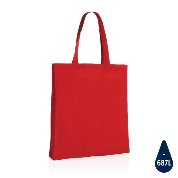 Sac tote personnalisé en coton recyclé avec fond amovible Impact AWARE™ Red