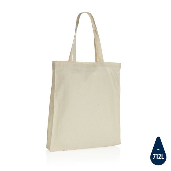 Sac tote personnalisé en coton recyclé avec fond amovible Impact AWARE™ White