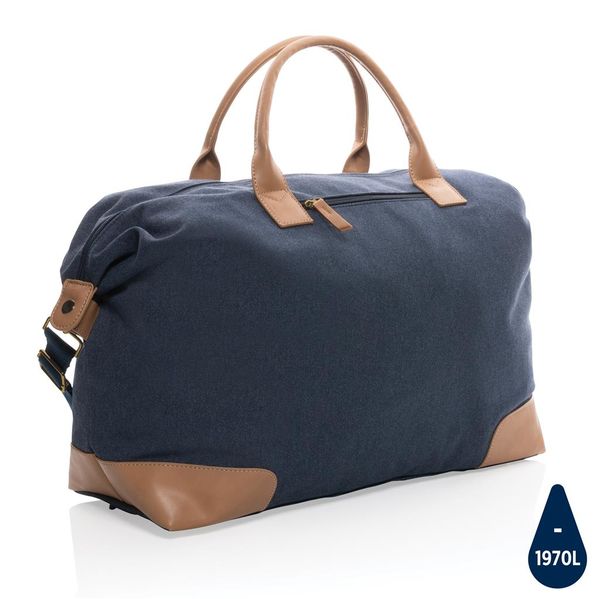 Sac weekend toile recyclé publicitaire Blue