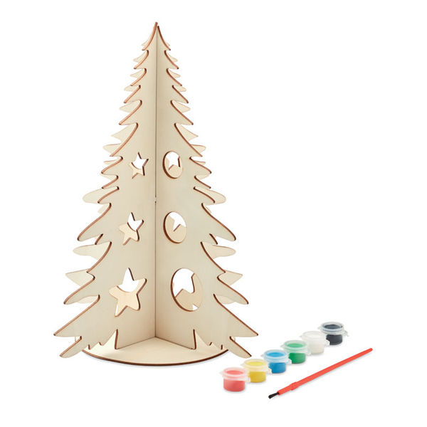 sapin de Noël en kit publicitaire |Tree And Paint Wood