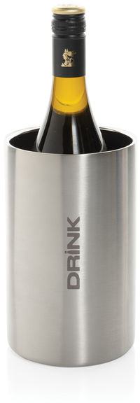 Seau à vin inox recyclé RCS Vino personnalisé Argent