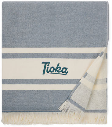 Serviette éponge hammam Tolo personnalisée Bleu marine