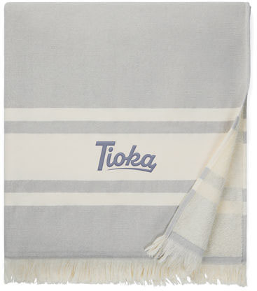 Serviette éponge hammam Tolo personnalisée Gris