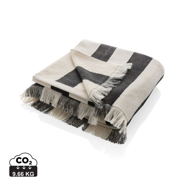 Serviette plage Ukiyo publicitaire | Yukari Gris anthracite