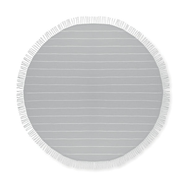 Serviette de plage publicitaire | Round Malibu Gris