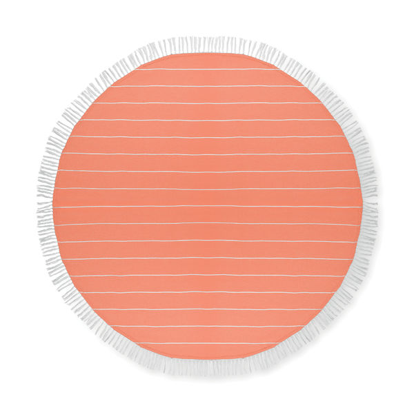 Serviette de plage publicitaire | Round Malibu Orange