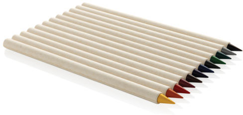 Set 12 crayons couleur GRS Infinity Micki publicitaire Blanc