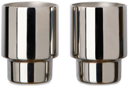 Set 2 tasses acier RCS Nagano personnalisé Gris