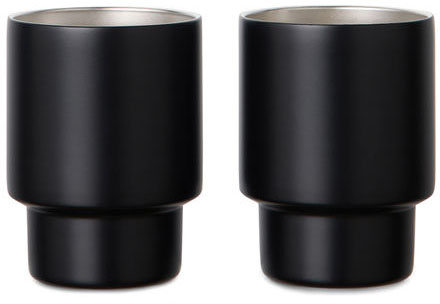 Set 2 tasses acier RCS Nagano personnalisé Noir