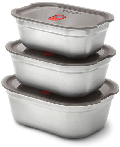 Set boîtes repas x3 Black+Blum personnalisables Gris