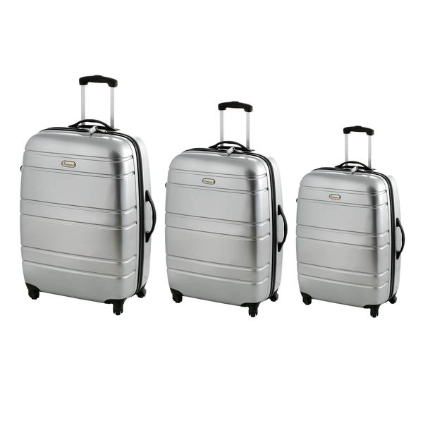 Set de 3 bagages ABS et polycarbonate ultra léger Gris