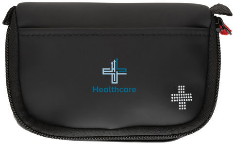 Set premiers secours taille poste PU nubuck RCS personnalisable Noir