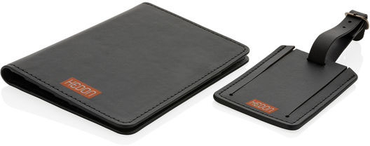 Set de voyage PU recyclé GRS Swiss Peak personnalisé Noir