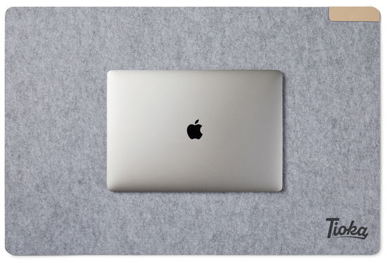 Sous-main bureau feutre recyclé GRS Albon entreprise Gris