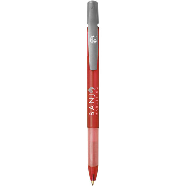 Stylo BIC® publicitaire | BIC® Media Clic Grip Bille Rouge frost